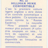 Hillman Minx Convertible.