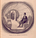 Interior of the pneumatic passenger-car.