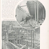 Moving west side wall to widen subway for third track - 135th Street and Broadway; subway through new "Time" building, showing independent construction - the workmen stand on floor girders of subway.