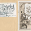 Items associated with Eugene G. Blackford : advertising card ; invitation to the opening of the trout season on April 1, 1885.