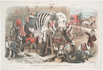 As natural as life : patching up the Republican Jumbo for 1888, Puck, [March 31, 1886].