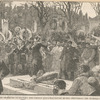 Paris, the obsequies of Blanqui, the French agitator, Louise Michel delivering the funeral oration.