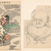 Two caricatures of Adolphe Opper de Blowtiz.