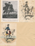 Three equestrian portraits of Gebhard Leberecht von Blücher.