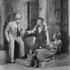 Percy Verwayne (Sportin' Life), Frank Wilson (Porgy), and Evelyn Ellis (Bess) in the stage production Porgy