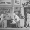 Eric Dressler (Angel, center stage, kneeling), Valerie Bergere (Mrs. Delano) and Lenita Lane (Jenny), et al.