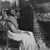 Aunt Betty.  She was the slave of Mr. Walker, at Faunsdale, and was the cook for Rev. Mr. Harrison, Rector of St. Michael's.  The picture, taken in Aunt Betty's home, shows a typical cabin interior.