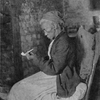 Aunt Lucy.  She is the oldest of the former slaves at Hermitage Plantation, being nearly one hundred.  The cabin shown is also one of the oldest.