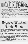 Negro traders' advertisements.