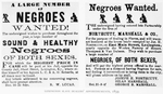 Lexington slave dealers' advertisements, 1859.