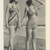 Eleanor Hansen and Frances Robinson, Both Universal Picture Starsenjoying a stroll along the sands before taking their bathe.