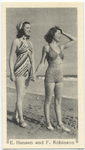 Eleanor Hansen and Frances Robinson, Both Universal Picture Starsenjoying a stroll along the sands before taking their bathe.