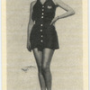Mildred Stone, A Paramount Star, wearing a one-piece jersey tunic, and looking very composed and charming.