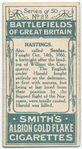 Battle of Hastings [October 14th, 1066]. (King Harold; where Harold fell; Battle Abbey.)