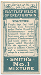 Battle of Worcester [September 3rd, 1651]. (King Charles's Hole; Fort Royal; Charles II.)