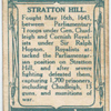 Battle of Stratton Hill [May 16th, 1643]. (Sir Beril Granville [Bevil Grenville]; the quaint record on the "Tree Inn"; Sir Beril's [sic!] helmet.)