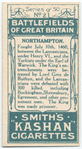 Battle of Northampton [July 10th, 1460]. (Henry [VI]; the battlefield; Queen Eleanor's Cross.)