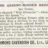 The absent-minded beggar. 1st verse.
