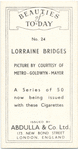 Lorraine Bridges.