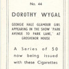 Dorothy Wygal.