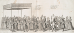 The Queens Majestic; the Bishop of London; the Bishop of Winchester; the Dutchess of Norfork; four earls daughters; sixteen barons of the Qnaue ports; a lady of the Bed chamber; two of her majesties women; gentlemen pensioners.