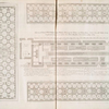 A ground plott of Westminster Hall, shewing the position and dimensions of the severall tables, seats, cupboards, galleries &c on the day of their Majesties coronation. 23 Apr. 1685.