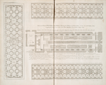 A ground plott of Westminster Hall, shewing the position and dimensions of the severall tables, seats, cupboards, galleries &c on the day of their Majesties coronation. 23 Apr. 1685.