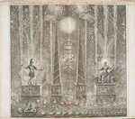 A representation of the fire-works upon the River of Thames, over against Whitehall, at their Majesties coronation Apr. 1685.