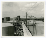 View of run down tanks for refined products.