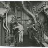 Oil burning boiler room