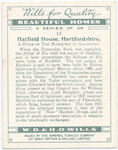 Hatfield House, Hertfordshire. A home of the Marquess of Salisbury.
