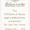 The S.S. Conte di Savoia and the whale