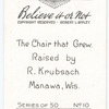 The chair that grew