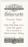 Thomas Parr - ye olde, olde, olde man