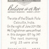 The black hole of Calcutta