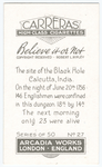 The black hole of Calcutta