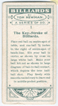 The key-stroke of billiards.