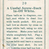 A useful screw-back in-off white.