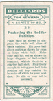 Pocketing the red for position .