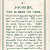 Snooker. How to open the game.