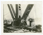 Portable oil rivet forges on Beaver Bridge.