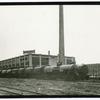 From the refinery, oils are sent in tank cars. Central distributing station.