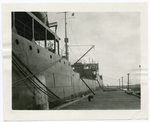 One of the Sinclair oil tank ships being loaded.