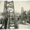 Arnold 232. Panorama of central Los Angeles oil field from top of tank.