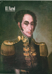 Portrait of Simon Bolivar on the cover of "El Farol", no. CLVIII, Junio 1955.