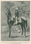 Dernière photographie du Prince Impérial sur "Stag", faite à Saint-Cloud, avant le depart pour Mets (1870); Fac-simile de dessins du Prince Impérial; Le fusil et le sac d'enfant de troupe du Prince Impérial.