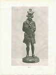 Boswell (James). Statuette. The original model made by Percy Fitzgerald for the statue at Lichfield. Bronzed. 23-1/2 inches high. Signed on base, Percy Fitzgerald, Sc. (No. 21)
