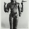 Tegal [town]: Bronze image of Shiva, (third eye and lips, gold-inlay), Tegal, Pekalongan, Central Java, 8 5/6" high, coll. Djakarta Museum