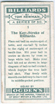 The key-stroke of billiards.