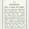 Snooker. How to open the game.